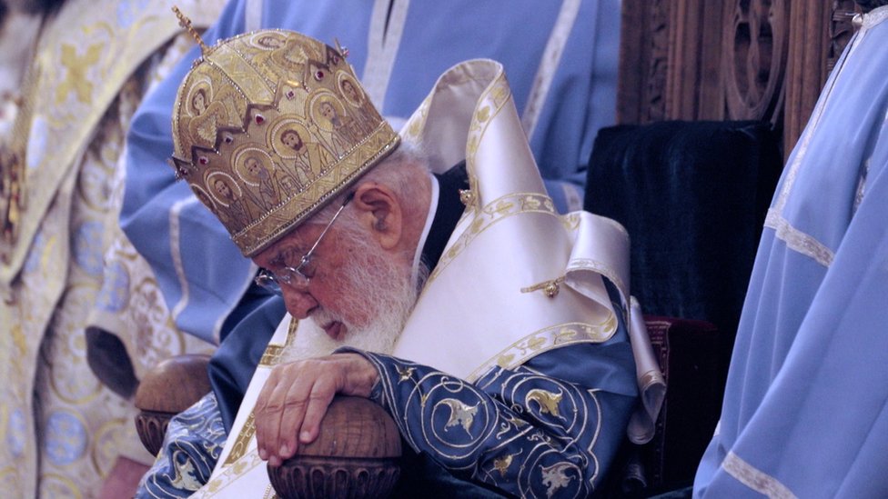 Католикос-Патриарх Илия II - самый уважаемый общественный деятель в Грузии, руководящий церковью с 1977 года