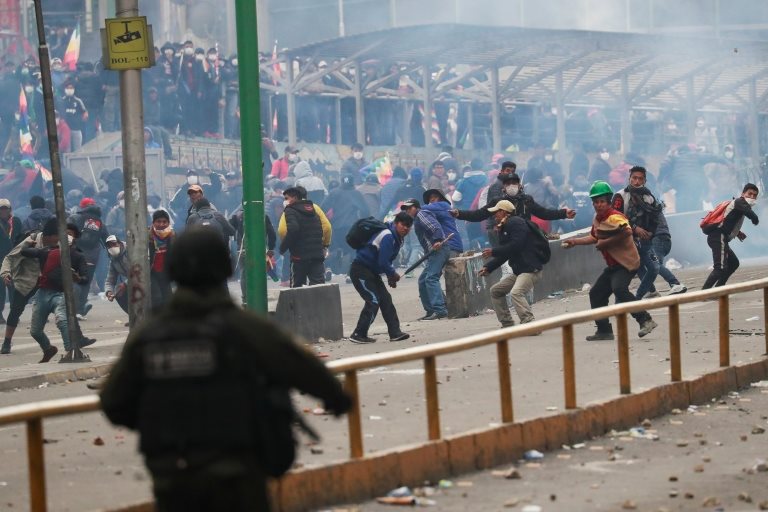 protestas en La Paz