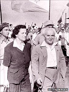 David Ben Gurion and his wife soon after the state of Israel was proclaimed in 1948