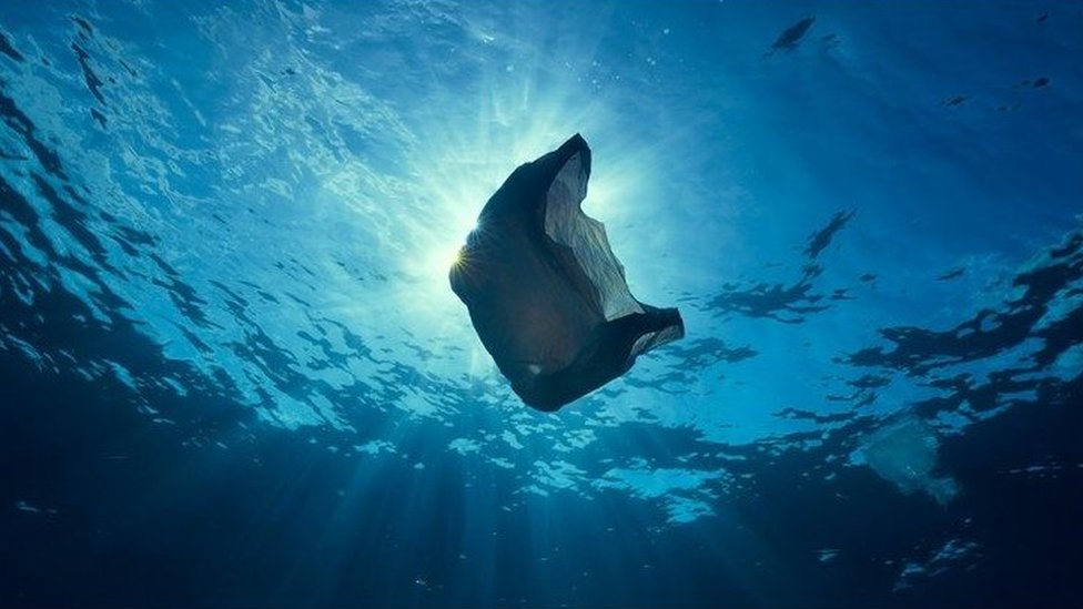 plastic in the ocean