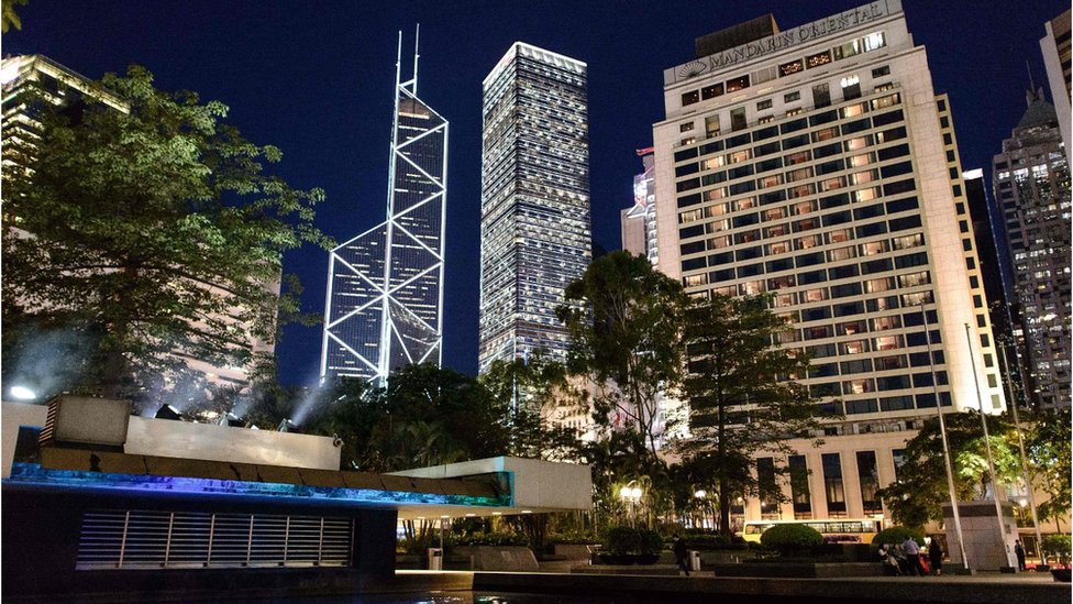 Bank of China Tower and other high rise buildings in Hong Kong