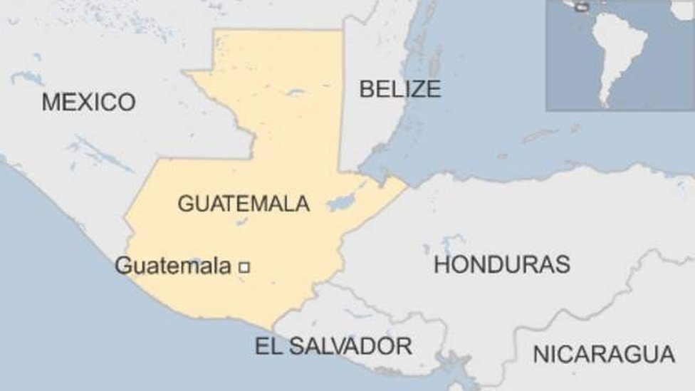 карта Гватемалы
