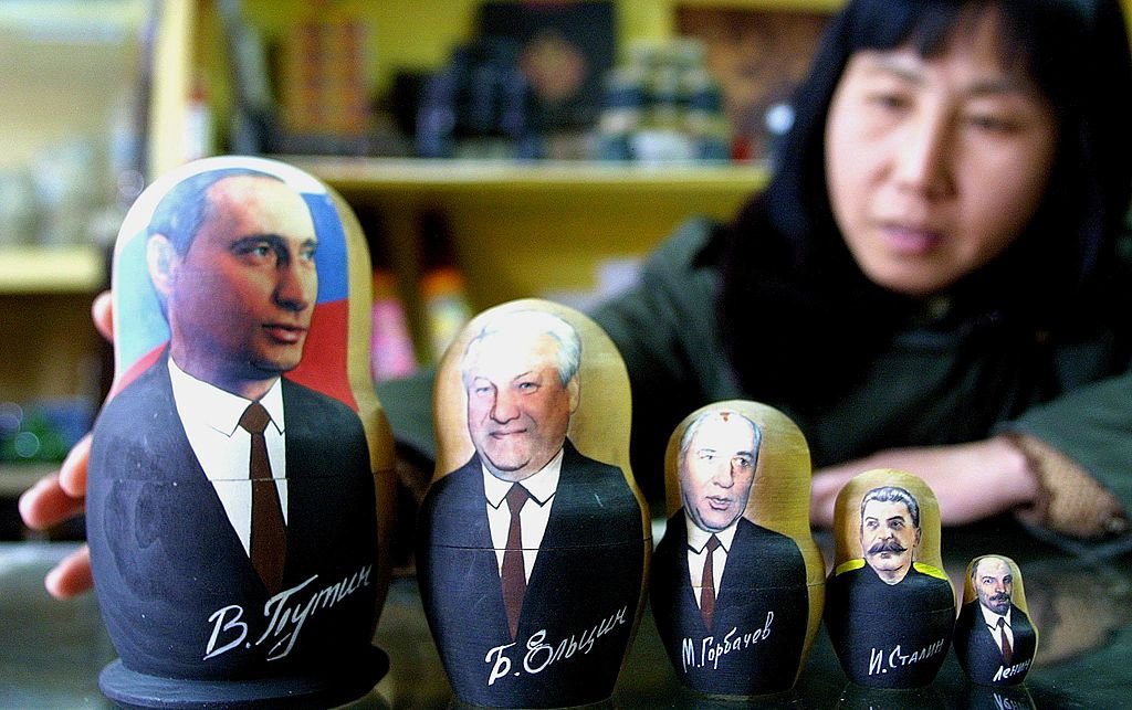 Putin, Yeltsin, Gorbaçov, Stalin ve Lenin