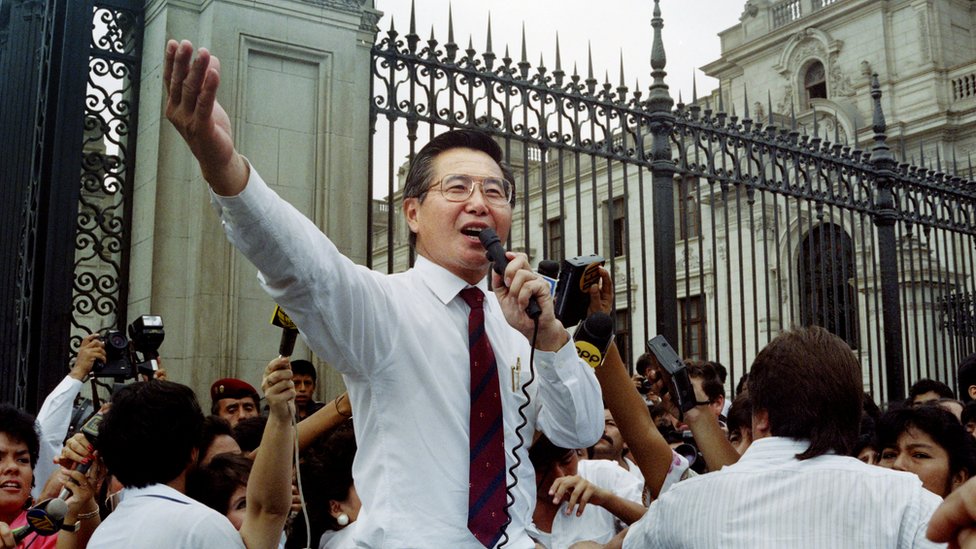 Fujimori en abril de 1992