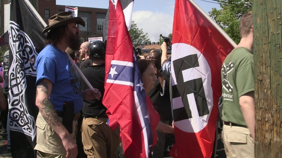 Manifestación de grupos supremacistas blancos el año pasado en Charlottesville.