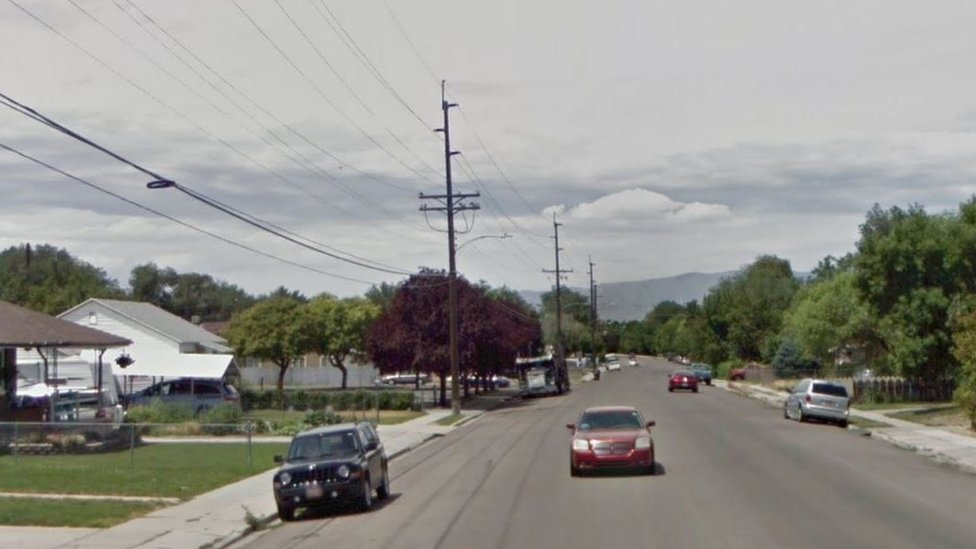 View of a road near where the raid happened in Provo