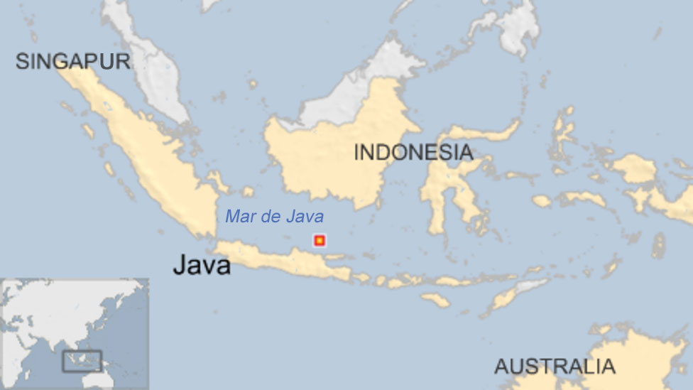 Mar De Java No Mapa Mundial