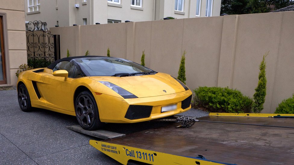 The yellow Lamborghini