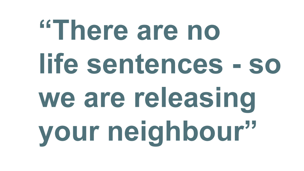 Quotebox: Пожизненных заключений нет - поэтому отпускаем вашего соседа