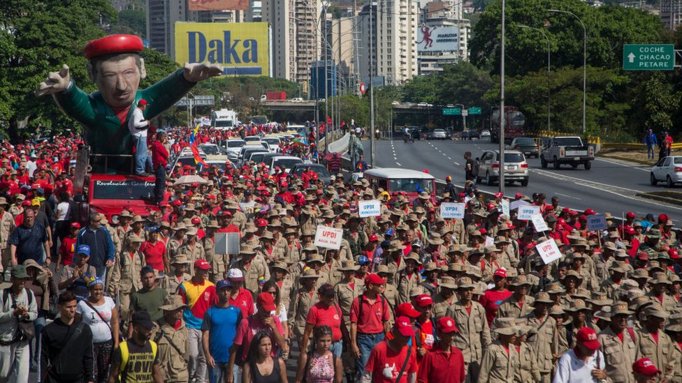 Manifestación a favor de Maduro. NO USAR. BBC. 
