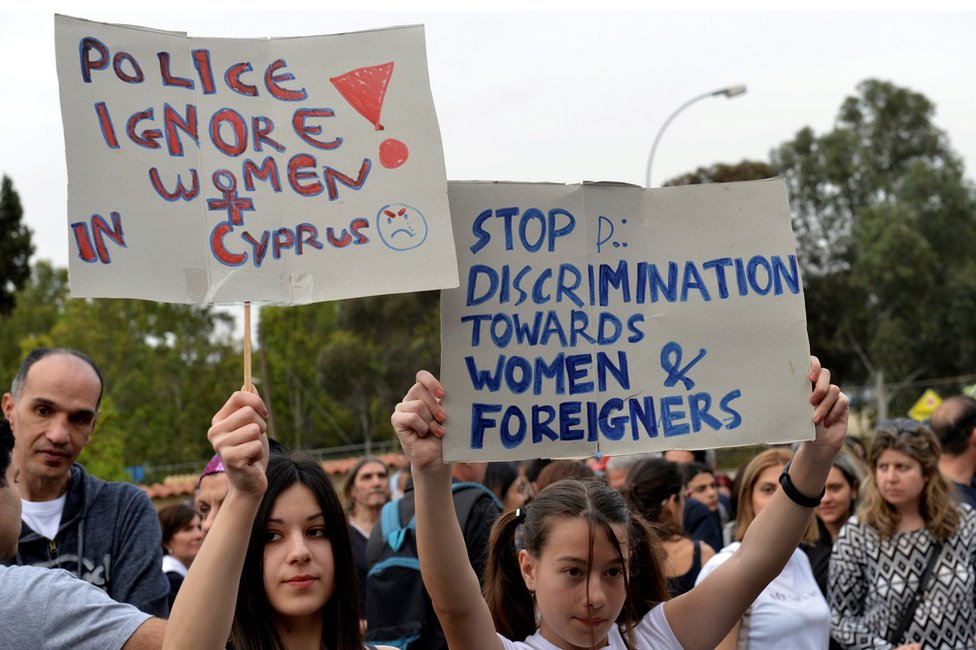 Протестующие на Кипре