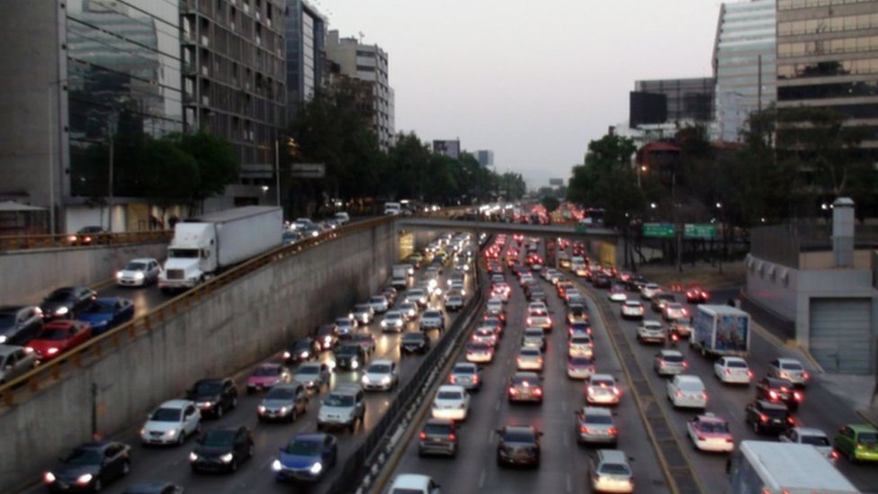Tráfico en Ciudad de México.