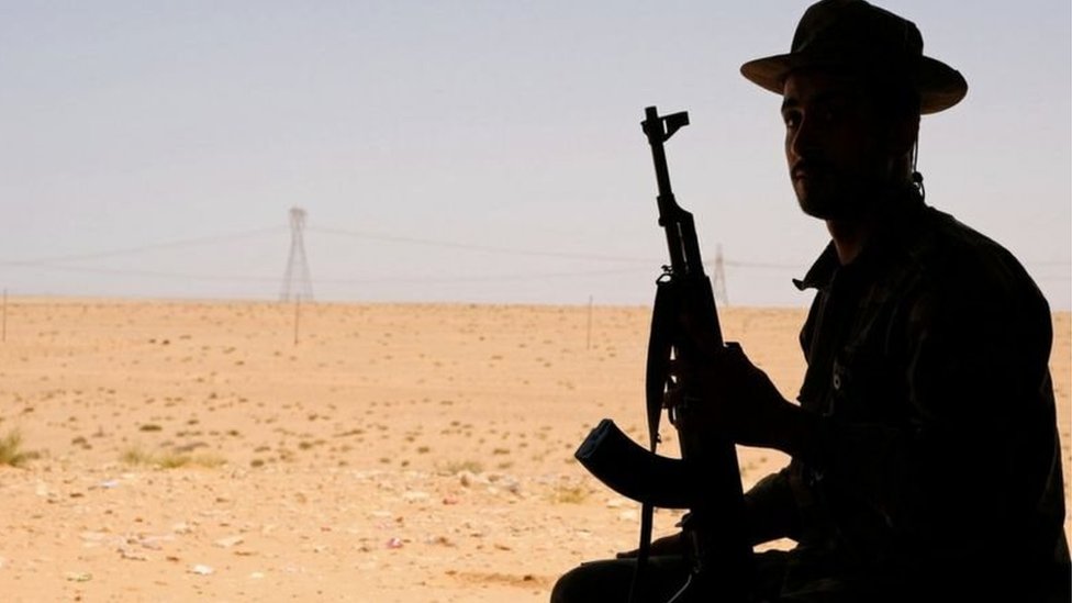 Sirte'de Libya Ulusal Mutabakat Hükümeti ordusundan bir asker