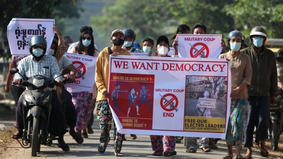 protes di Myanmar.