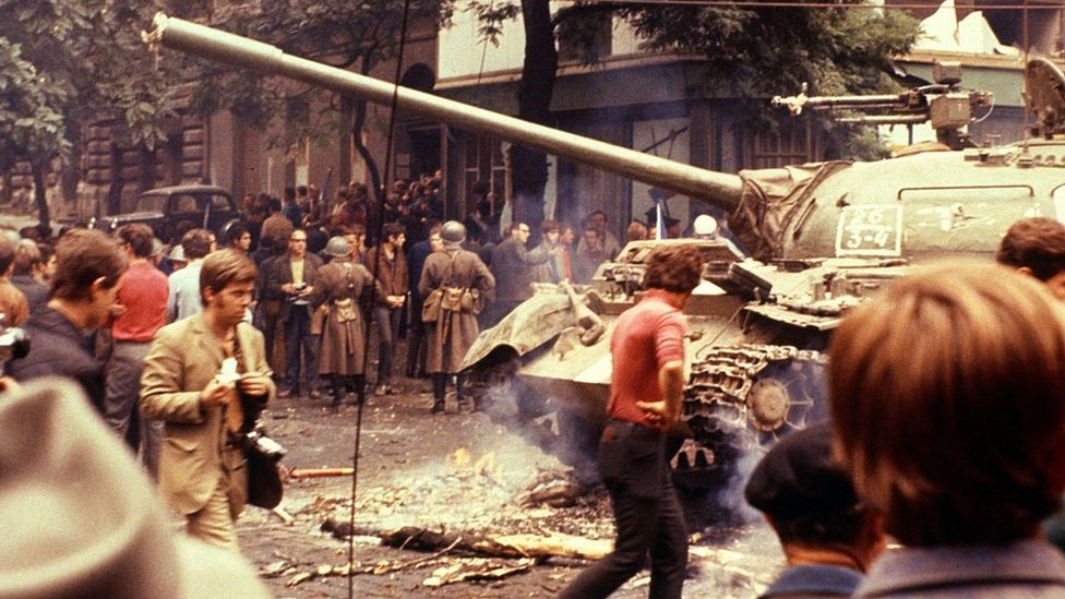 Soviet forces in Prague in 1968