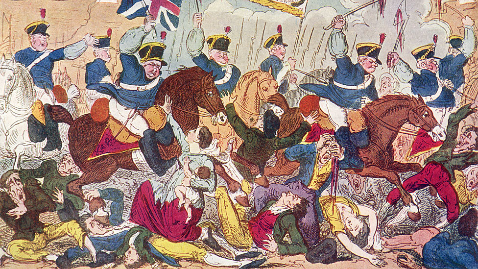 Ilustración de la época de la Masacre de Peterloo