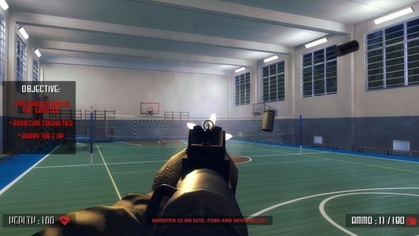 School shooting game Active Shooter pulled by Steam