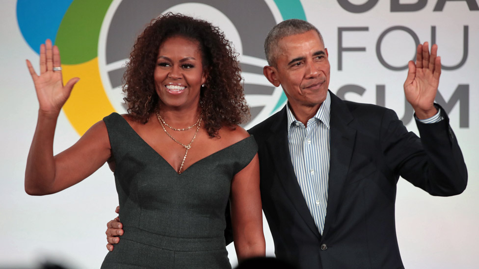 Michelle y Barack Obama en 2019