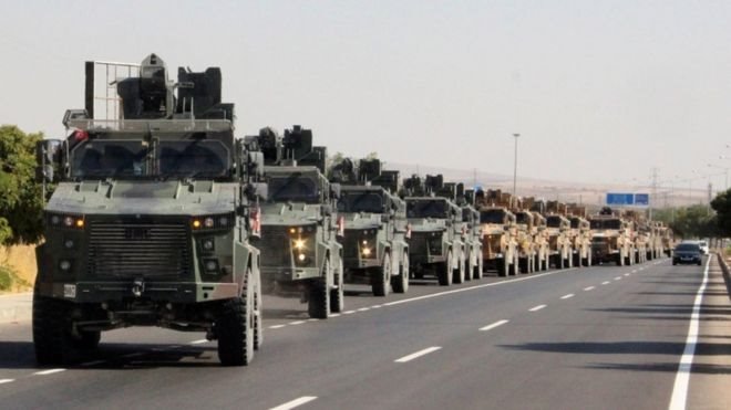 Pasukan Turki mempersiapkan penyerangan di Suriah bagian utara.