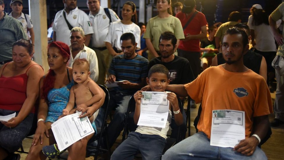 NO USAR | CONTENIDO BBC Grupo de inmigrantes hondureños