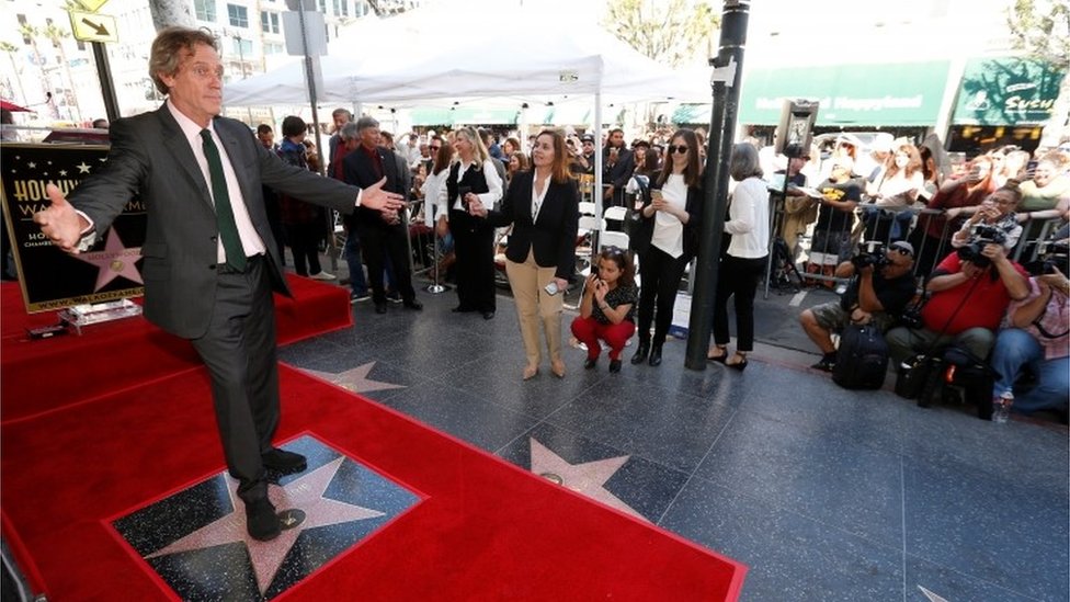 Хью Лори со своей звездой на Голливудской Аллее славы