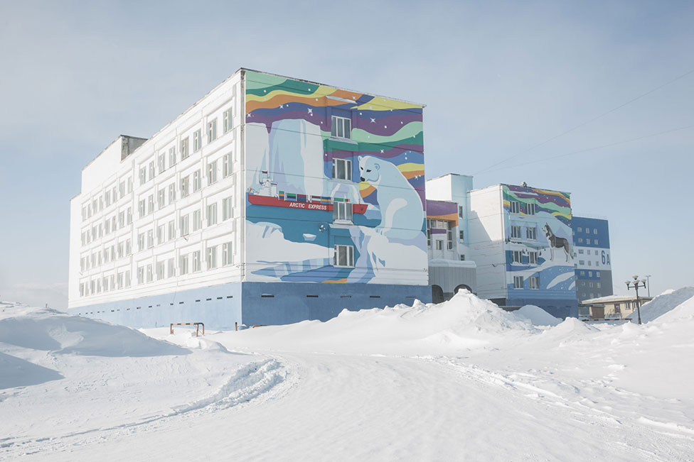 Buildings in Norilsk, Russia