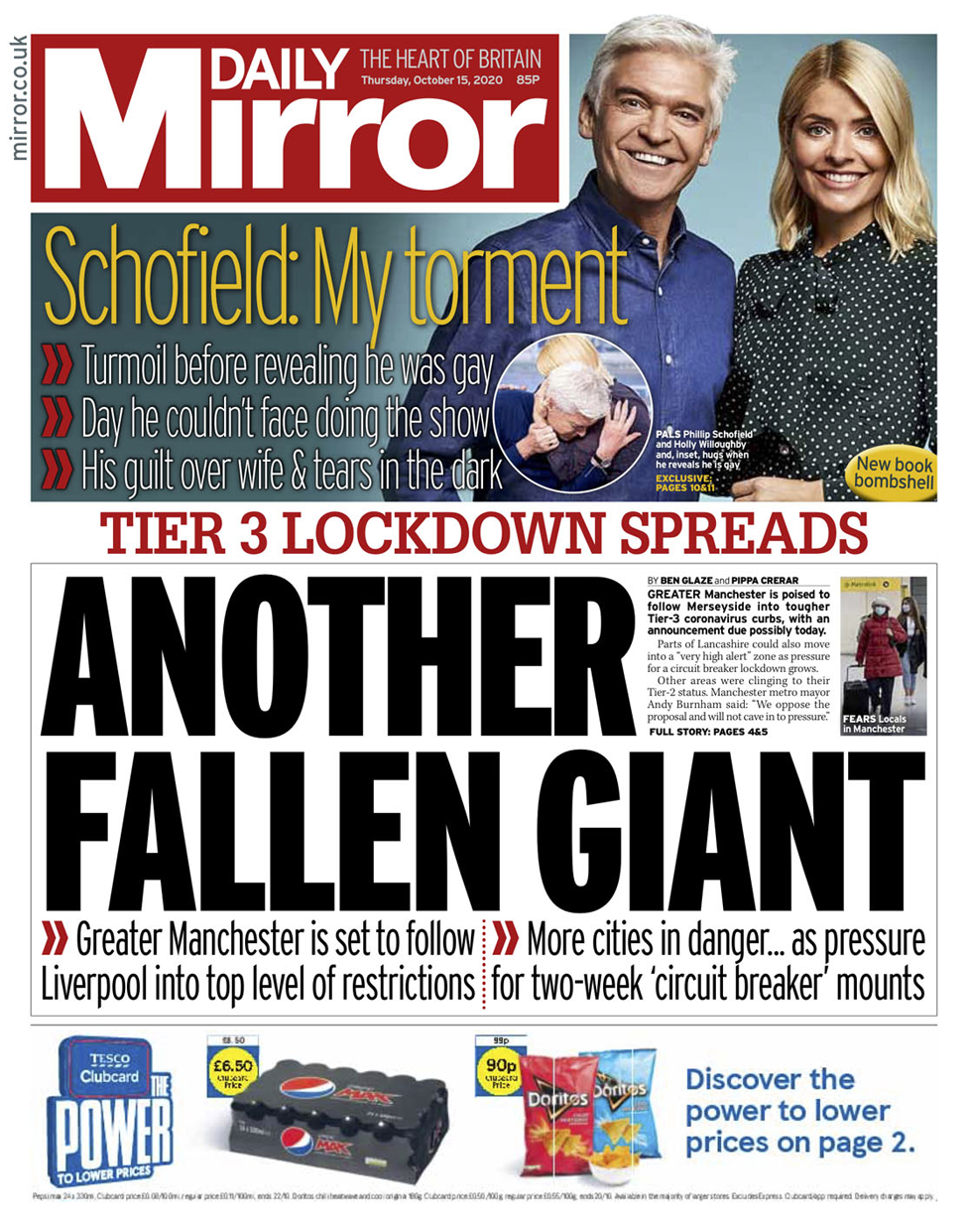 Daily Mirror front page