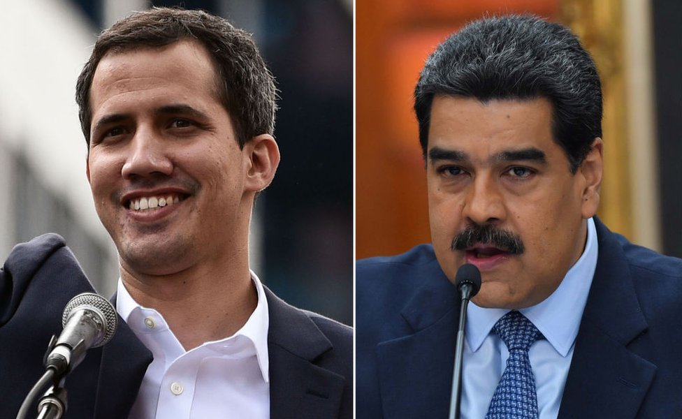 Guaidó y Maduro, fotomontaje.