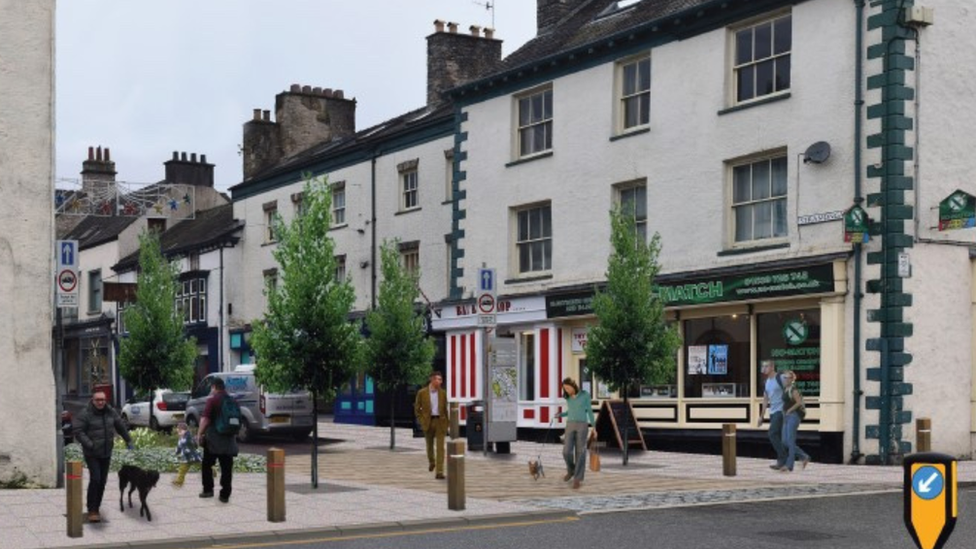 Kendal s gateway road shuts ahead of improvement works BBC News