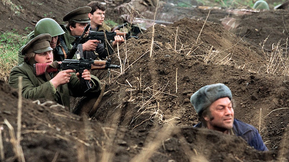 Independentistas de Transnistria en 1992.