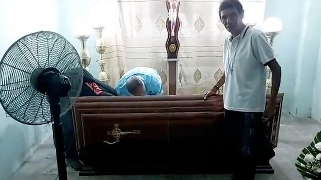 Moment Ecuador woman found alive in coffin is taken to hospital