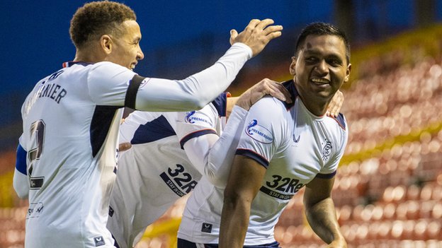 Aberdeen 1-2 Rangers: Alfredo Morelos double earns win for Steven Gerrard's side