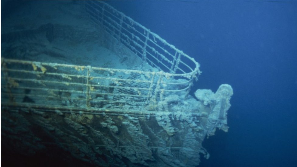Image of the remains of the Titanic