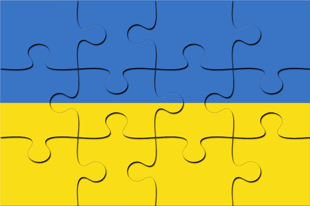 Rompecabezas de la bandera de Ucrania