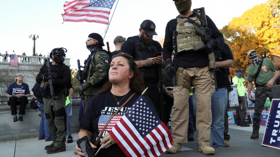 Pro-Trump protesters in Pennsylvania