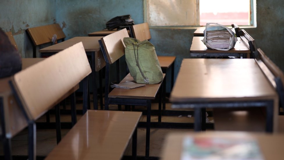 An empty classroom from where children were abducted in Katsina state