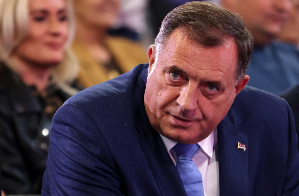 Serb candidate for President of Republika Srpska Milorad Dodik of the Alliance of Independent Social Democrats (SNSD) attends a pre-election rally in Gradiska, Bosnia and Herzegovina, September 28, 2022.