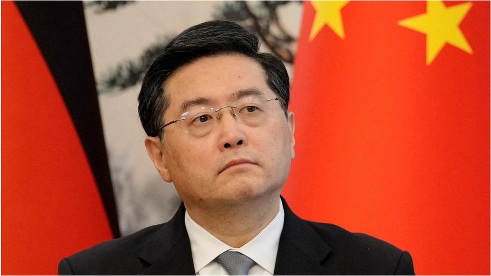 Kineski ministar spoljnih poslova Ćin Gang prisustvuje zkonferenciji za novinare u Pekingu, Kina, 14. aprila 2023.