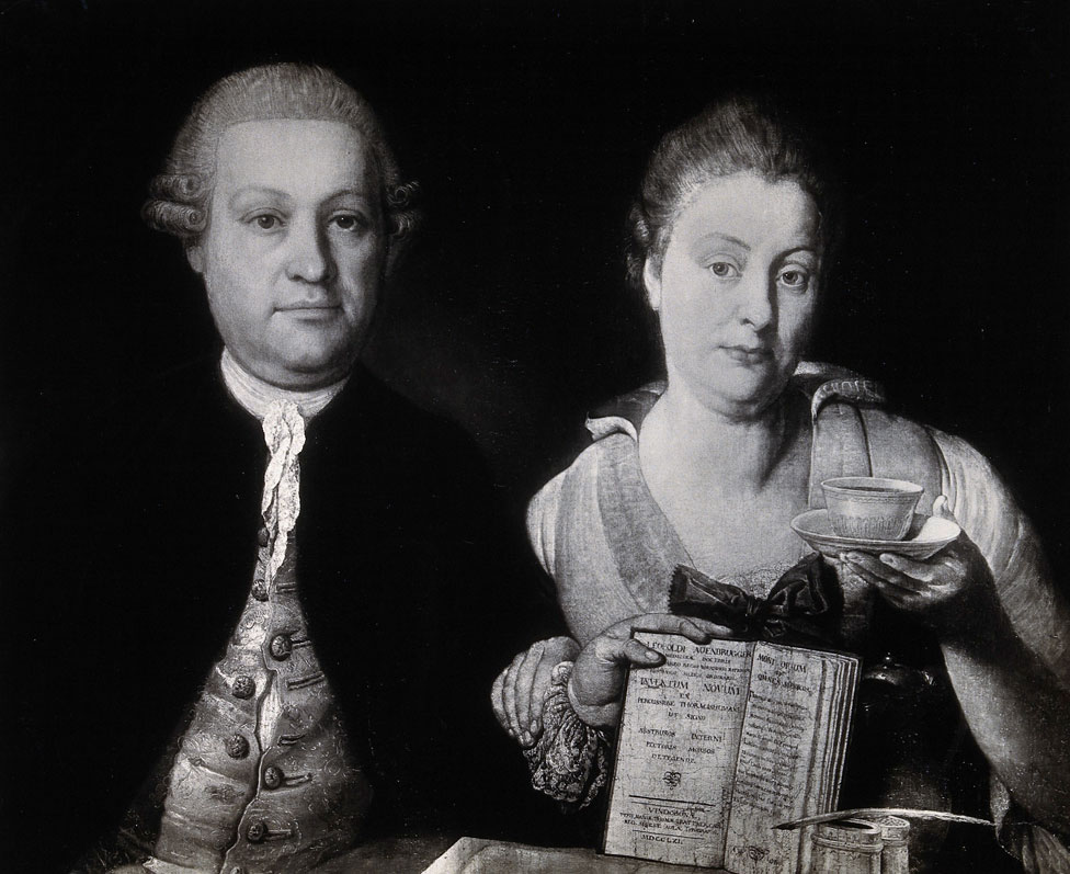 Leopold Auenbrugger, aquí con su esposa