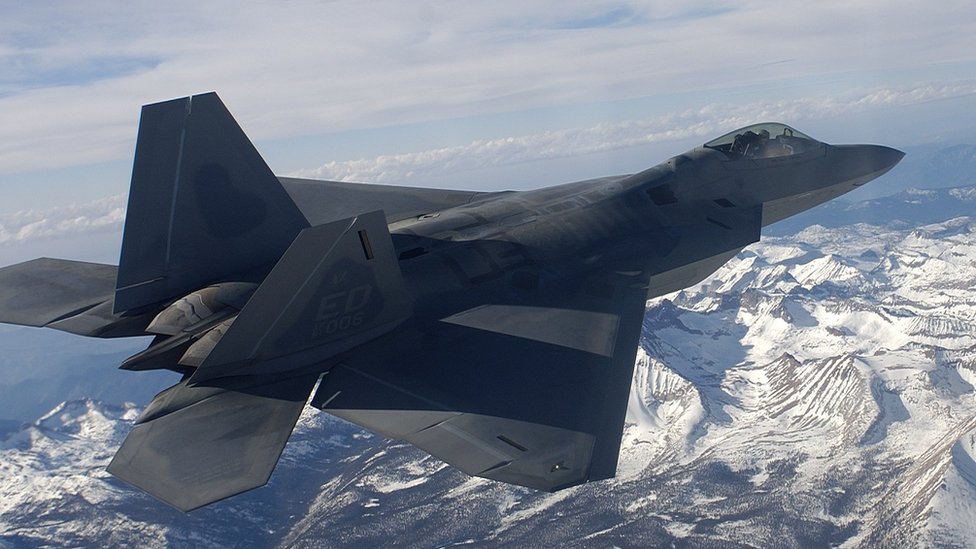 Foto de archivo de un F-22