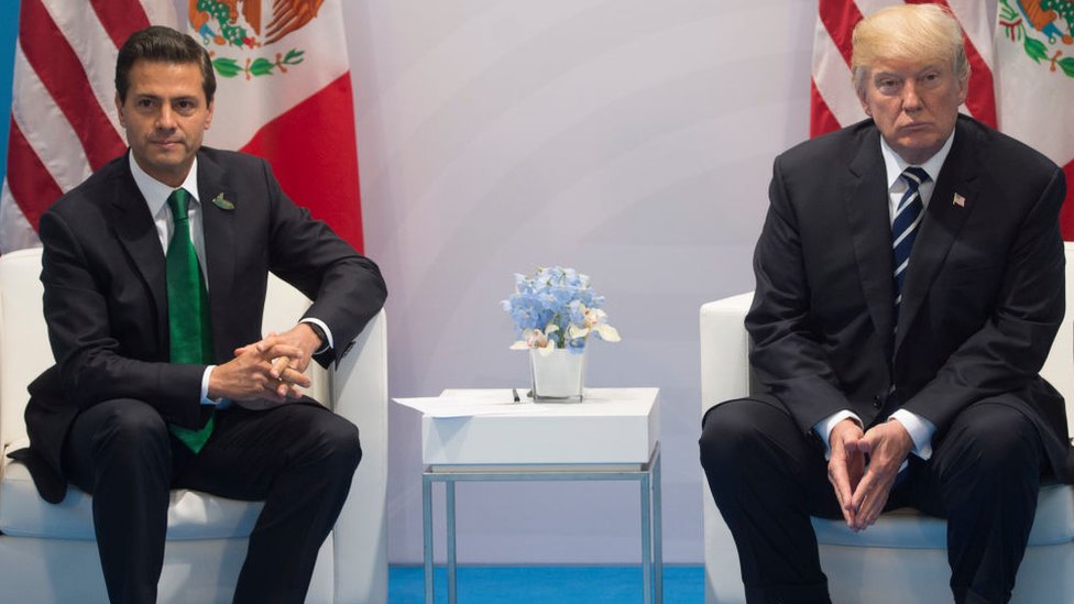 Según el gobierno mexicano, Trump y Peña Nieto no han conversado desde el encuentro en Alemania durante la cumbre del G20. trump y peña nieto