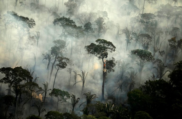Floresta em chamas na Amazônia
