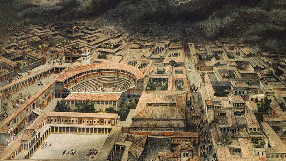 Una ilustración de lo que fue Pompeya