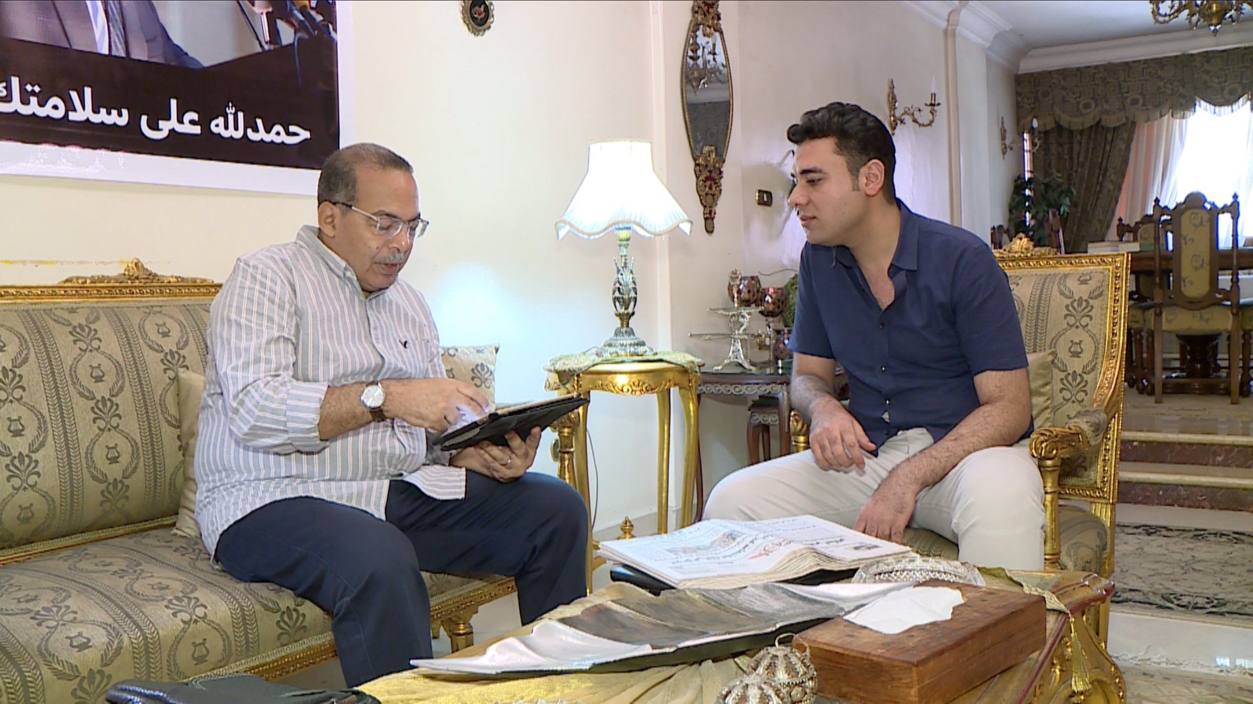 يحيى حسين عبد الهادي مع مراسل بي بي سي