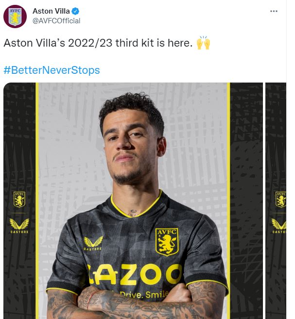 New Castore & Aston Villa 2022/23 away kit launched!