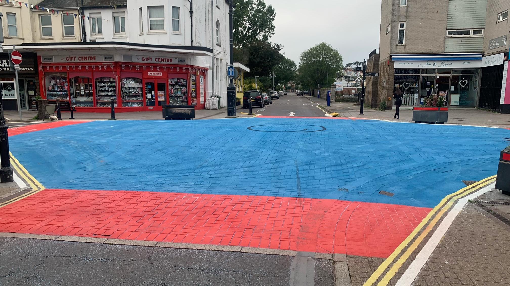 Paignton Road Blue and red colour scheme met with confusion