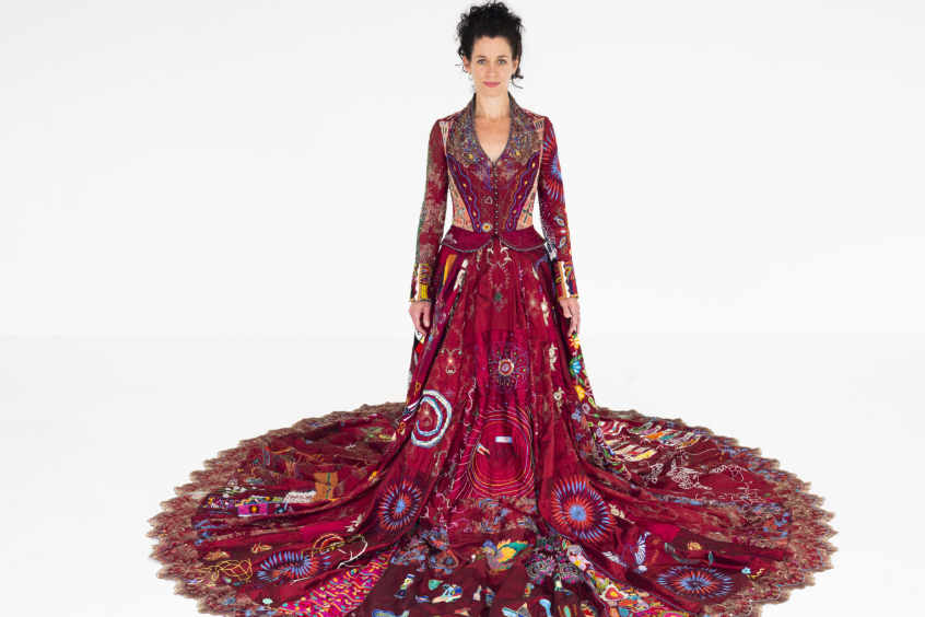 Dress embroidery project goes on display in Somerset