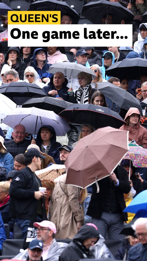 Rain affected first day at Queens