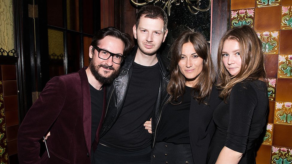 Anna Sorokin (right), then known as Anna Delvey, at a fashion event at a New York hotel in 2014