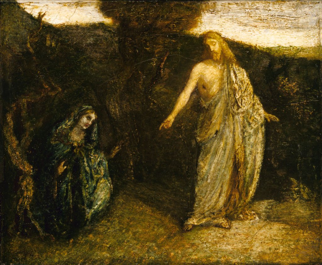 "Cristo apareciendo a María", ~1885. Artista Albert Pinkham Ryder.